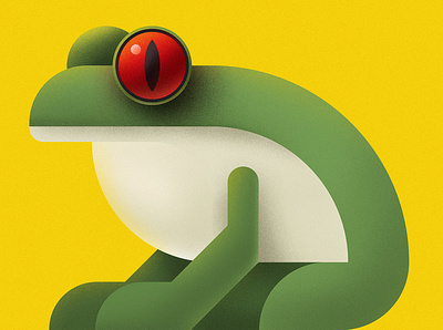 Frog frog illustration illustration art red eye shape vector wildlife