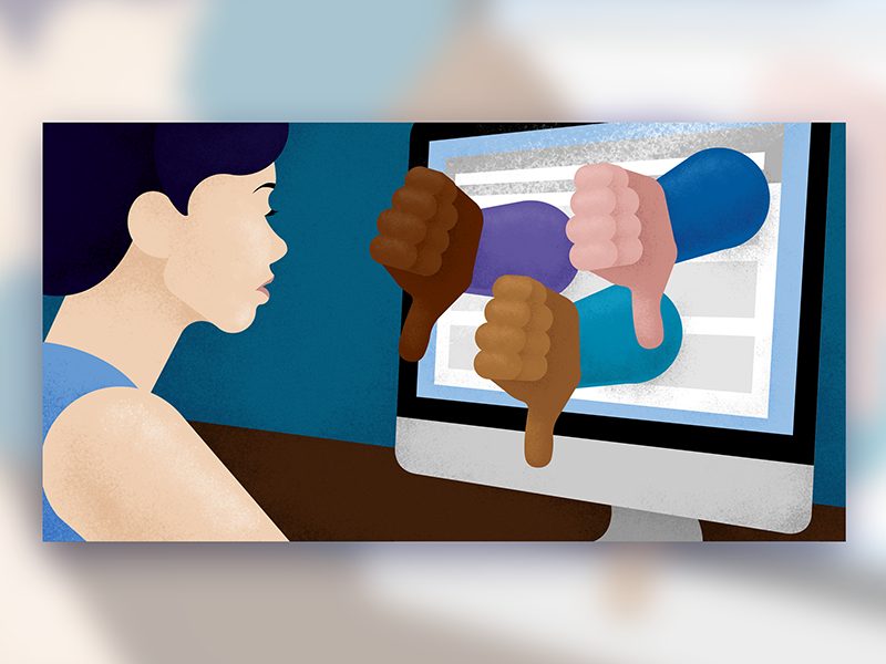 Everyone's a Critic flat blog vector illustration