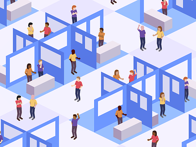 Trade Show business illustration industry isometric trade show vector