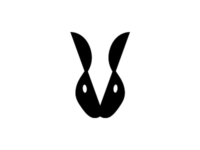 Rabbit Logo Letter V Logo Design animal b u n n y black branding bunny identity line logo modern monogram monoline rabbit simple symbol v v logo