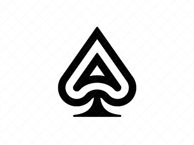 Ace of Spades Logo ace black branding design expert game. king letter a logo poker prime superb tip top top notch ui ux