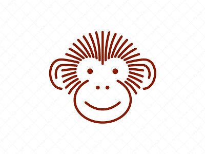 Monkey Head Logo accessories animal branding creative design fun happiness head joy kid apparel logo modern monkey ui unique ux