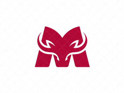 Letter M Bull Logo