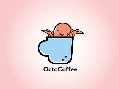 Octocoffee Logo illustration logo typography vector