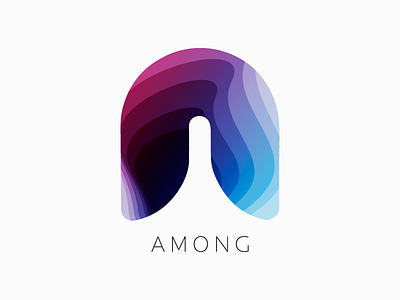 Among (2) abstract app brand branding clean colourful design gradient graphic identity logo logo design