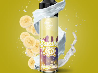 Banana Milk Photo Manipulation advertising brand branding digital graphic identity packaging socialmedia vaping