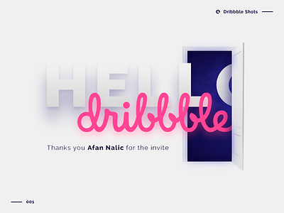 Hello Dribbble! debut dribbble hello invite space