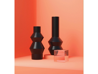 Totem vases 3d art direction vase westelm