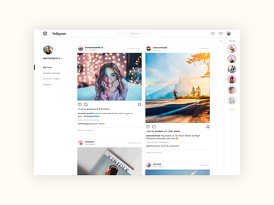 Instagram Web Concepts