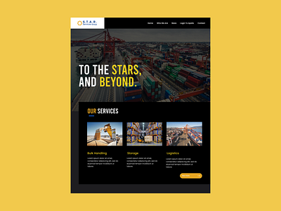 Logistics Homepage Design 1 design logistics ui web website