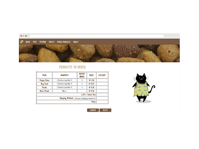 PetFood Products design ui web website website design