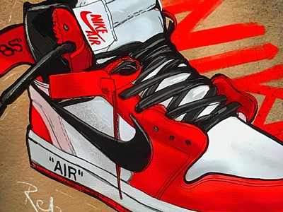 Nike Jordan Retro 1 illustration jordans nike nike air nike jordan retro procreate retro 1 retro jordans vector art