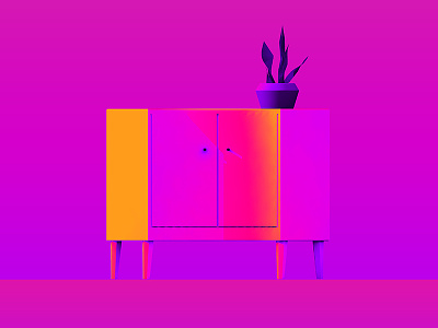 STUDIO INTERIOR 01. 3d abstract color gif gradient pink