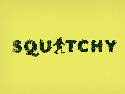 Squatchy Type hand done illustration typography