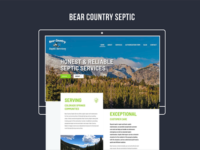 Bear Country Septic Services website