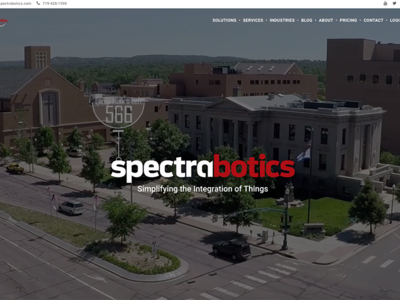 Spectrabotics Website graphic design web design web development