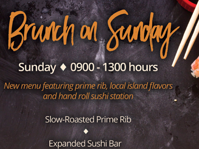 Brunch on Sunday Ad advertisement brunch marketing photoshop typeface