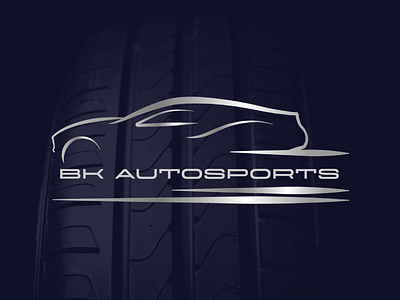 Bk Autosports Logo brand and identity branding graphic design logo