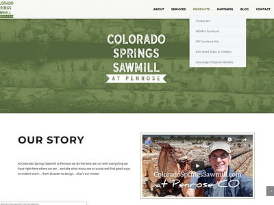 Colorado Springs Sawmill Website branding colorado web design web development wordpress