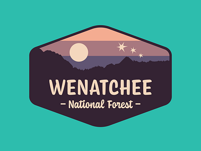 Wenatchee National Forest logo brand identity branding graphic design illustration illustrator logo logo design typography