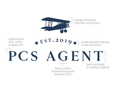 PCS Agent Logo brand identity branding graphic design logo logo design military pcs