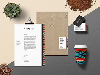 Dora coffee CI coffee packaging design tribal