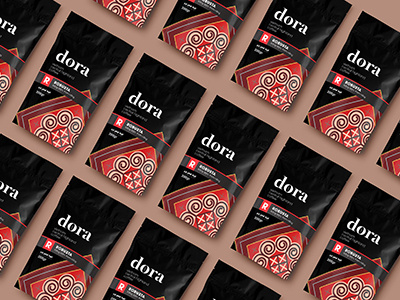 Dora coffee bag coffee packaging design tribal