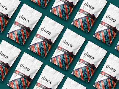 Dora coffee bag coffee packaging design tribal