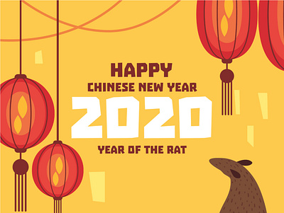 Chinese New Year 2020 2020 art chinese chinese new year illustration lillyput oddmie pertiwi vector illustration vectorart yodia