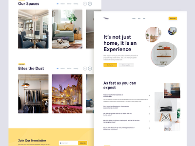 DW 27 - Thru design homepage ui ux web webdesign white yellow