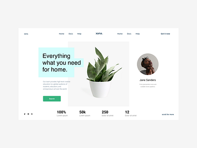 Everything you need - Web Concept design green ui ux web white