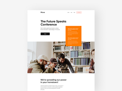 FutureSpeaks web conc black design orange ui ux web web design white