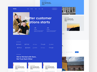 Dear Blue - wc blue design ui ux web web design white