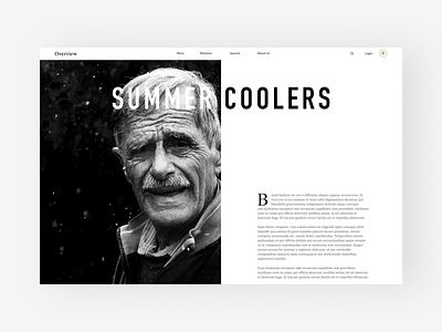 Summer Cooler - Web Concept black design illustration ui ux web web design white