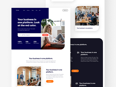 Scholar Dark Blue blue blue and white design ui ux web webdesign white