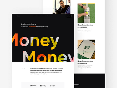 Scholar Money Web Concept black design ui ux web web design white