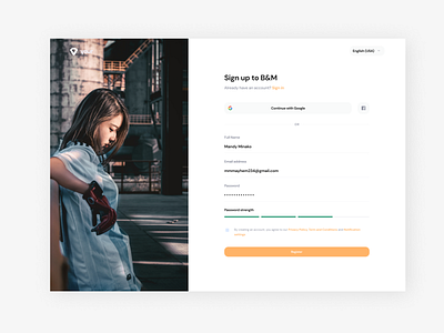 LTO Continue design orange ui ux web white