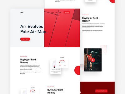 Red design ui ux web web design white