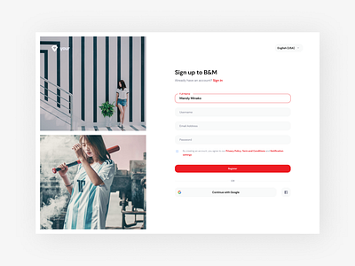 YKWF Login design login red ui ux web white