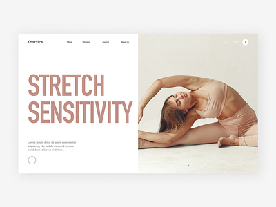 Stretch Sensitivity Yoga design ui ux web web design