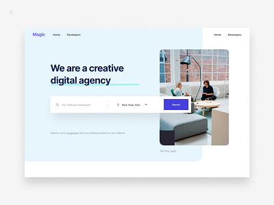 Digital Agency Magic blue design ui ux web webdesign