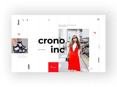 crono inc design japan red ui ux web white