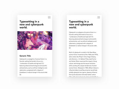 Simple Blog blog mobile typography ui ux