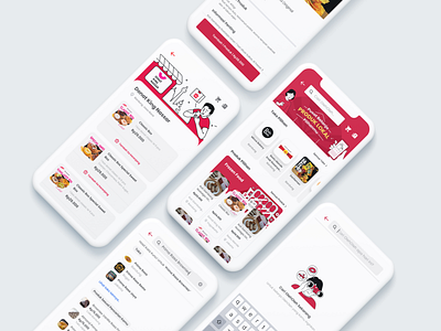 Lion Parcel App [Shop Features] android app design flat food ios mobile mockup product shop ui ux