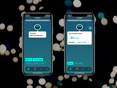 Telecom ChatBot app bot chatbot ios-app product-design ux-ui