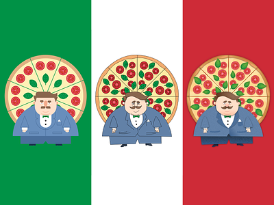 MrPizza affinitydesigner cartoon illustration italy pizza