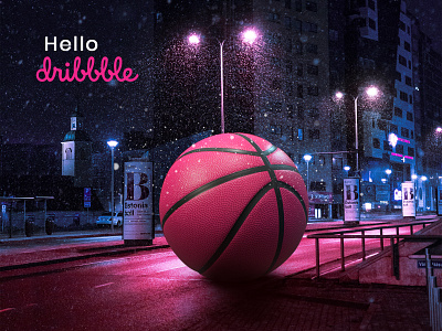 Hello Dribbble! hellodribbble manipulation night street