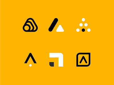 A is for Another Logo branding design icon identity illustration logo mark vector yellow