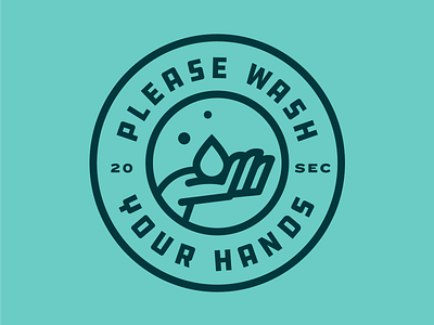 Wash Hands Vinyl Decal badge design health illustration soap sticker typography wash
