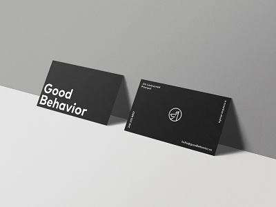 Good Behavior Business Card black brand business card design layout logo print type typography